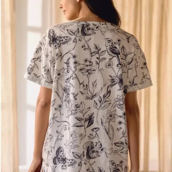 Anthropologie Oversized Printed  Tee - Picture 3 of 3